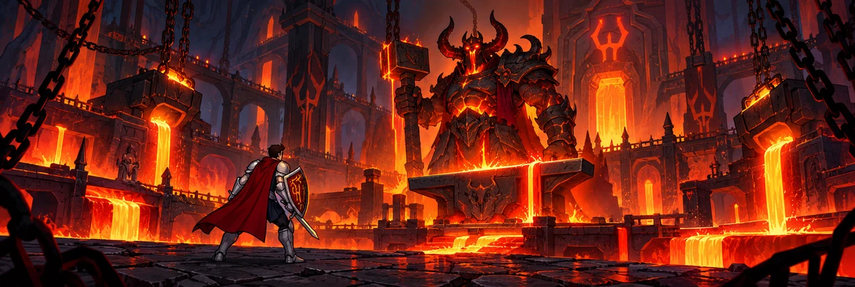 Infernal Foundry dungeon illustration